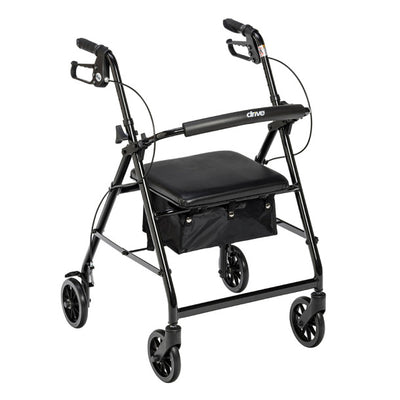 Aluminum 4-wheel 6-in Rollator with Seat