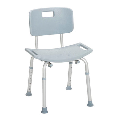 Bath chair with adjustable backrest height