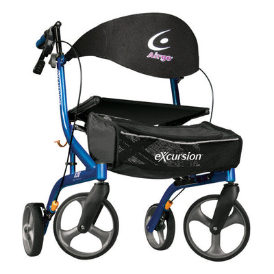 Airgo Excursion foldable rollator with seat and basket