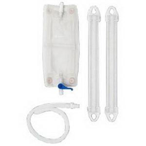 Ensemble sac à jambe avec valve anti-reflux et courroie